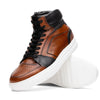 Zelli Italia 65-356-BRN BRAVO Italian Burnished Calfskin High Top Dress Sneaker