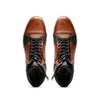 Zelli Italia 65-356-BRN BRAVO Italian Burnished Calfskin High Top Dress Sneaker