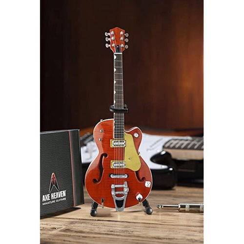 ToyShnip Brian Setzer Nashville Orange Dice Hollow Body Miniature Guitar
