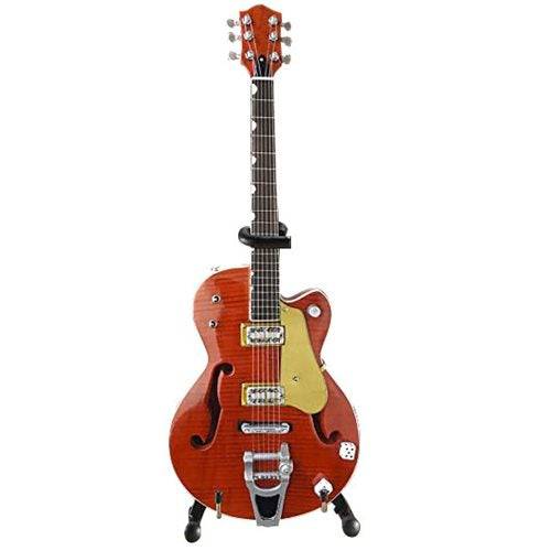 Brian Setzer Nashville Orange Dice Hollow Body Miniature Guitar Replica ToyShnip