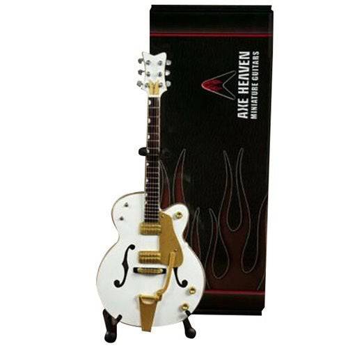 Brian Setzer White Hollow Body Miniature Guitar Replica ToyShnip