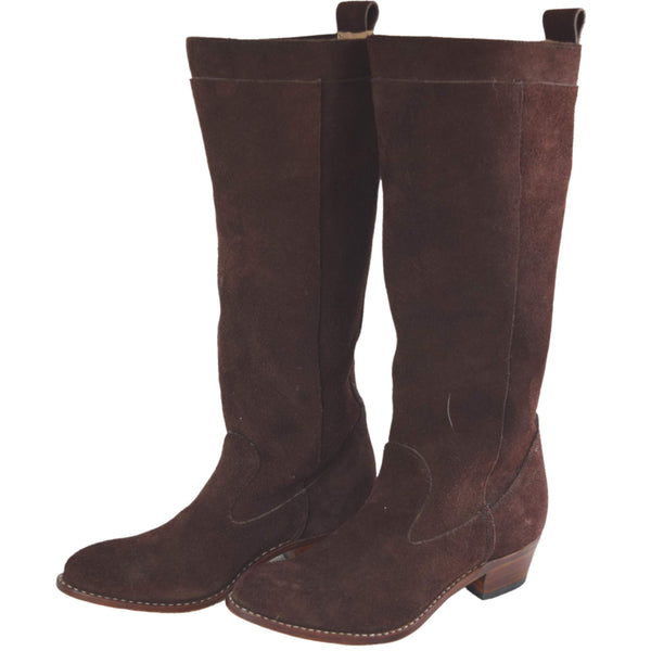 Brown Slouchy Suede Boots Atitlan Leather