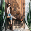 Brown Slouchy Suede Boots Atitlan Leather