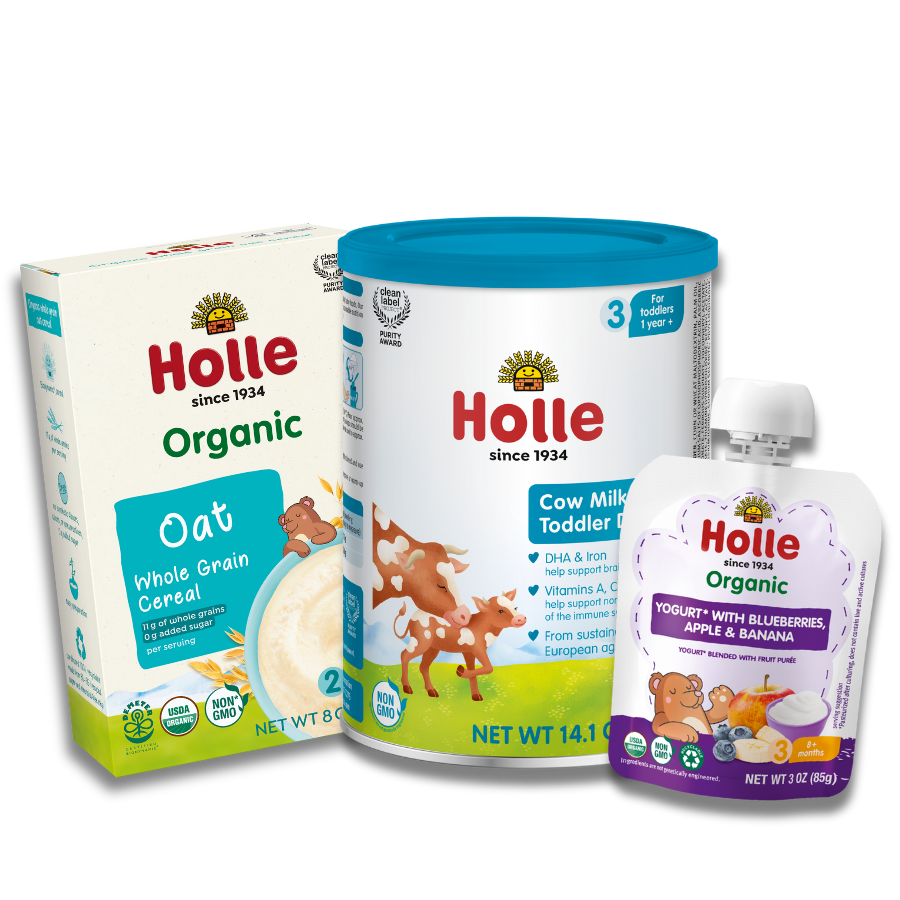 Classic Cow Breakfast Bundle: Cow Milk, Oat, Blueberries, Apple & Banana Yogurt