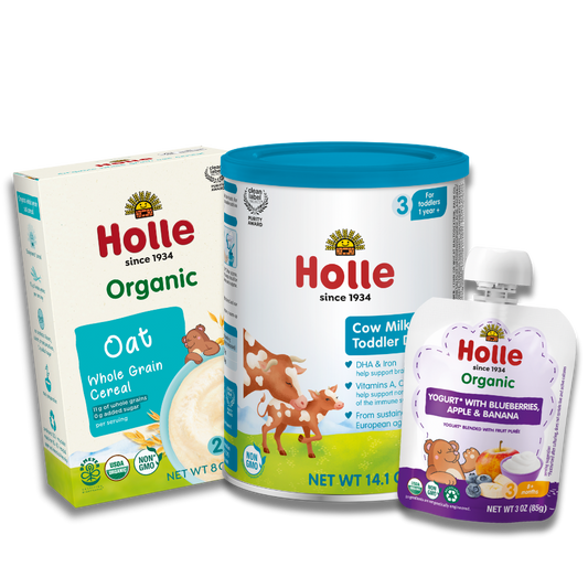 Classic Cow Breakfast Bundle: Cow Milk, Oat, Blueberries, Apple & Banana Yogurt