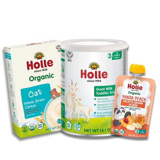 Goat & Grain Variety Bundle: Goat Milk, Oat Cereal, Panda Peach