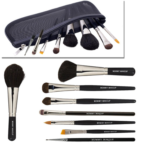 Chic Mom Brush Kit | Artist Quality, Vegan, 9-Piece Set Mommy Makeup