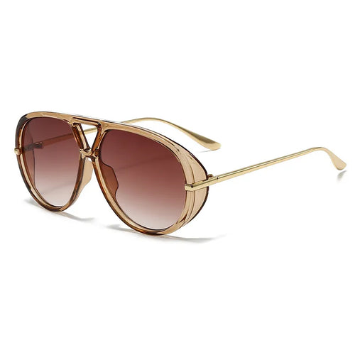 Aviator Fashion Sunglasses with Yellow Tinted Lenses HTO Apparel