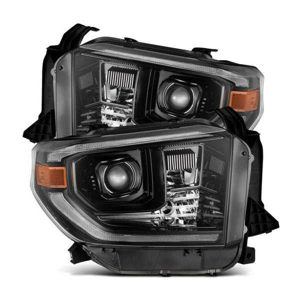 AlphaRex 14-21 Toyota Tundra MK II LUXX-Series LED Projector Headlights Alpha-Black OffRoadUSA.com