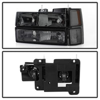 xTune Chevy Suburban 94-98 Headlights w/ Corner & Parking Lights 8pcs Smoked HD-JH-CCK88-AM-SM-SET OffRoadUSA.com