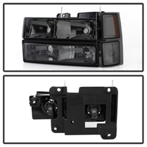 xTune Chevy Suburban 94-98 Headlights w/ Corner & Parking Lights 8pcs Smoked HD-JH-CCK88-AM-SM-SET OffRoadUSA.com