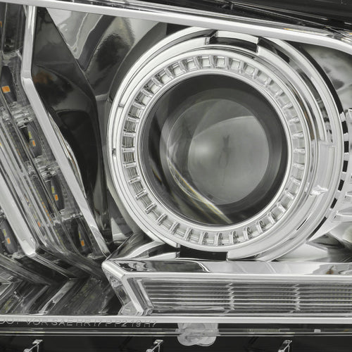 AlphaRex 10-12 Ford Mustang PRO-Series Halogen Projector Headlights Chrome OffRoadUSA.com