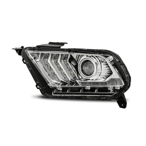 AlphaRex 10-12 Ford Mustang PRO-Series Halogen Projector Headlights Chrome OffRoadUSA.com