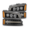 AlphaRex 03-06 Chevrolet Silverado/02-06 Avalanche (without body cladding) NOVA-Series LED Projector Headlights Black OffRoadUSA.com