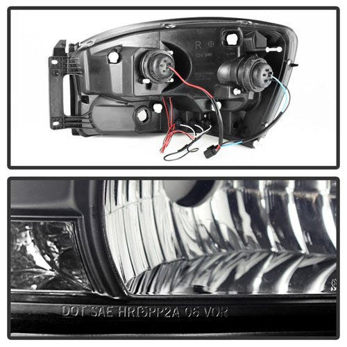 Spyder Dodge Ram 1500 06-08 06-09 Projector Headlights LED Halo LED Blk Smke PRO-YD-DR06-HL-BSM OffRoadUSA.com
