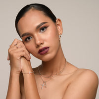 Sterling Silver Ichthys Cross Earrings vanimy