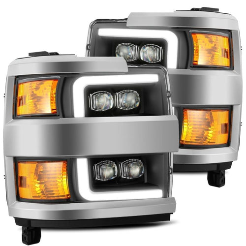 AlphaRex 15-18 Chevy 2500HD NOVA LED Proj Headlights Plank Style Black w/Activ Light/Seq Signal/DRL OffRoadUSA.com