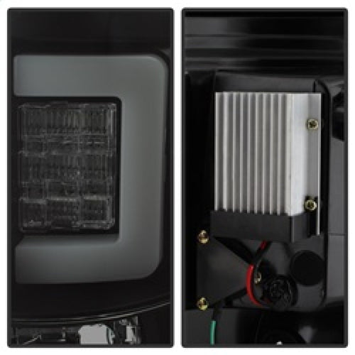 Spyder 09-14 Ford F150 V2 Light Bar LED Tail Lights - Blk Smoke (ALT-YD-FF15009V2-LBLED-BSM) OffRoadUSA.com