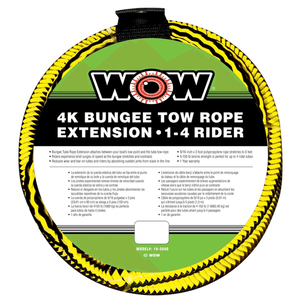 WOW Watersports 4K Bungee Tow Rope Extension Jupiter Gear