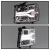 Spyder Chevy Silverado 1500 07-13 Version 3 Projector Headlights - Chrome PRO-YD-CS07V3-LBDRL-C OffRoadUSA.com