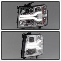 Spyder Chevy Silverado 1500 07-13 Version 3 Projector Headlights - Chrome PRO-YD-CS07V3-LBDRL-C OffRoadUSA.com