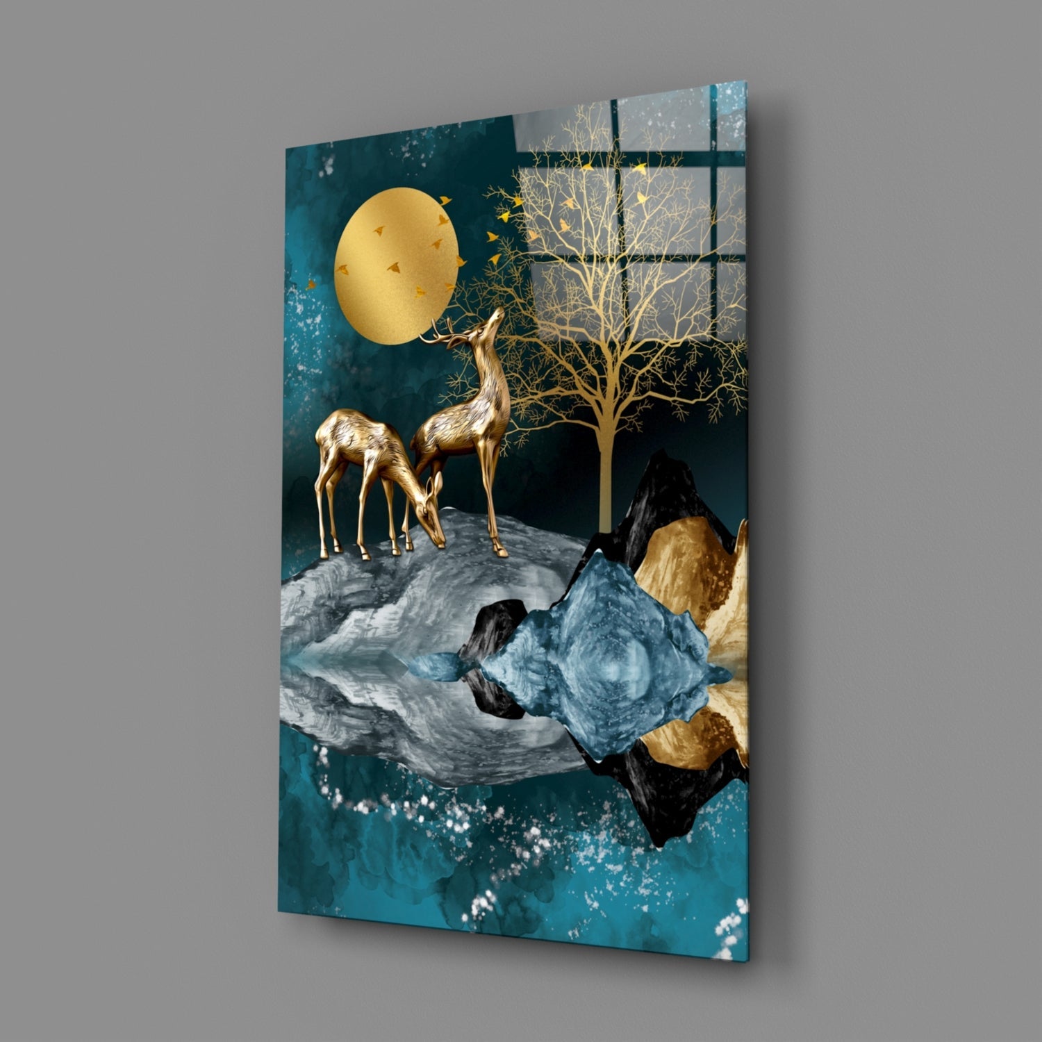 Insigneart USA Insigneart USA Deers Glass Wall Art