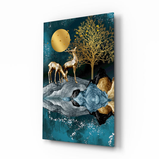 Insigneart USA Insigneart USA Deers Glass Wall Art