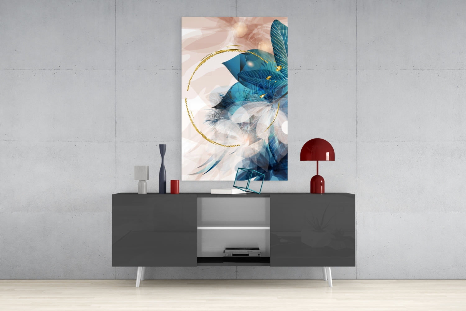 Insigneart USA Insigneart USA Abstract Flower Glass Wall Art