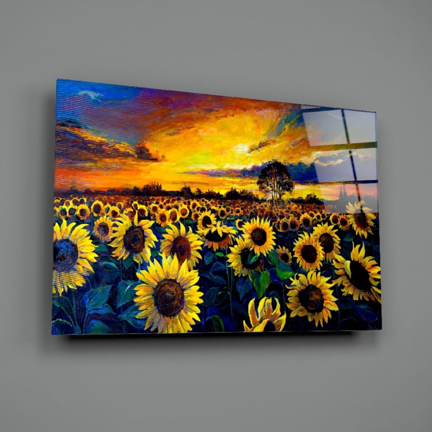 Insigneart USA Insigneart USA Sunflower Flower Glass Wall Art