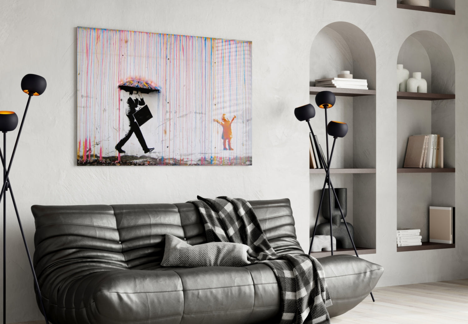 Insigneart USA Insigneart USA Color of Rain - Banksy Glass Wall Art