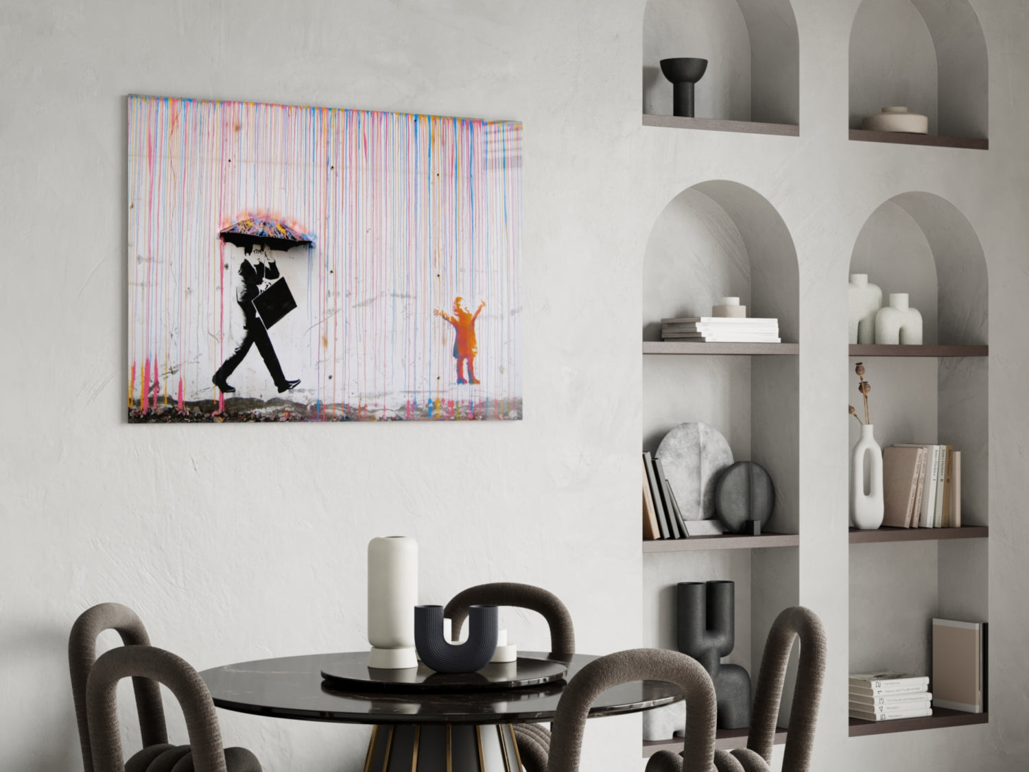 Insigneart USA Insigneart USA Color of Rain - Banksy Glass Wall Art
