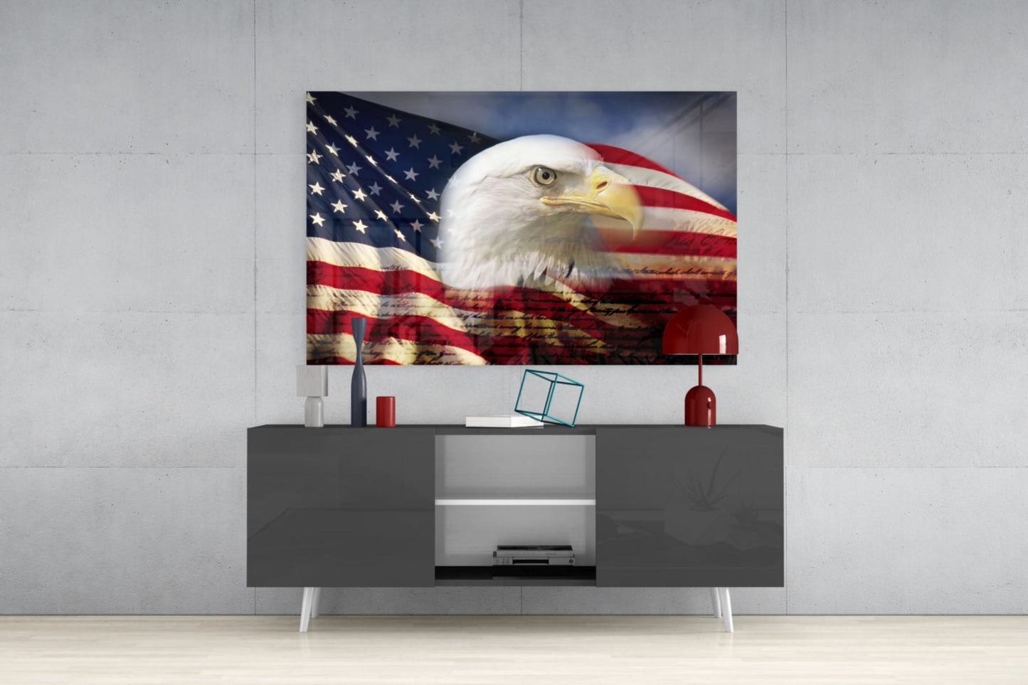 Insigneart USA Insigneart USA American Eagle Glass Wall Art