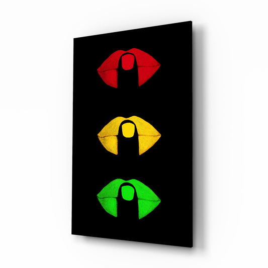Insigneart USA Insigneart USA Colored Lips Glass Wall Art