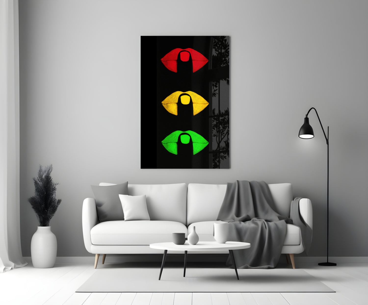 Insigneart USA Insigneart USA Colored Lips Glass Wall Art