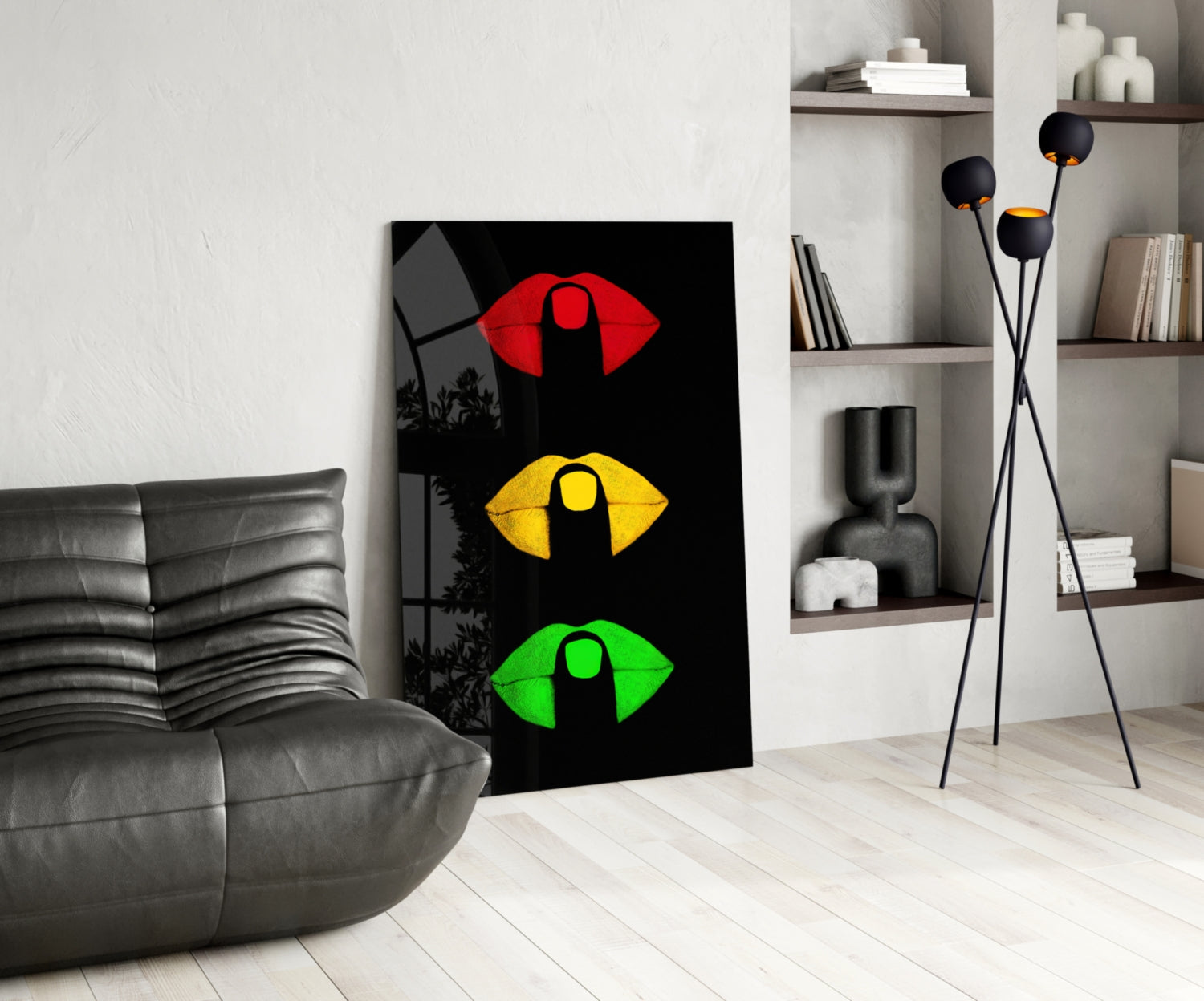 Insigneart USA Insigneart USA Colored Lips Glass Wall Art