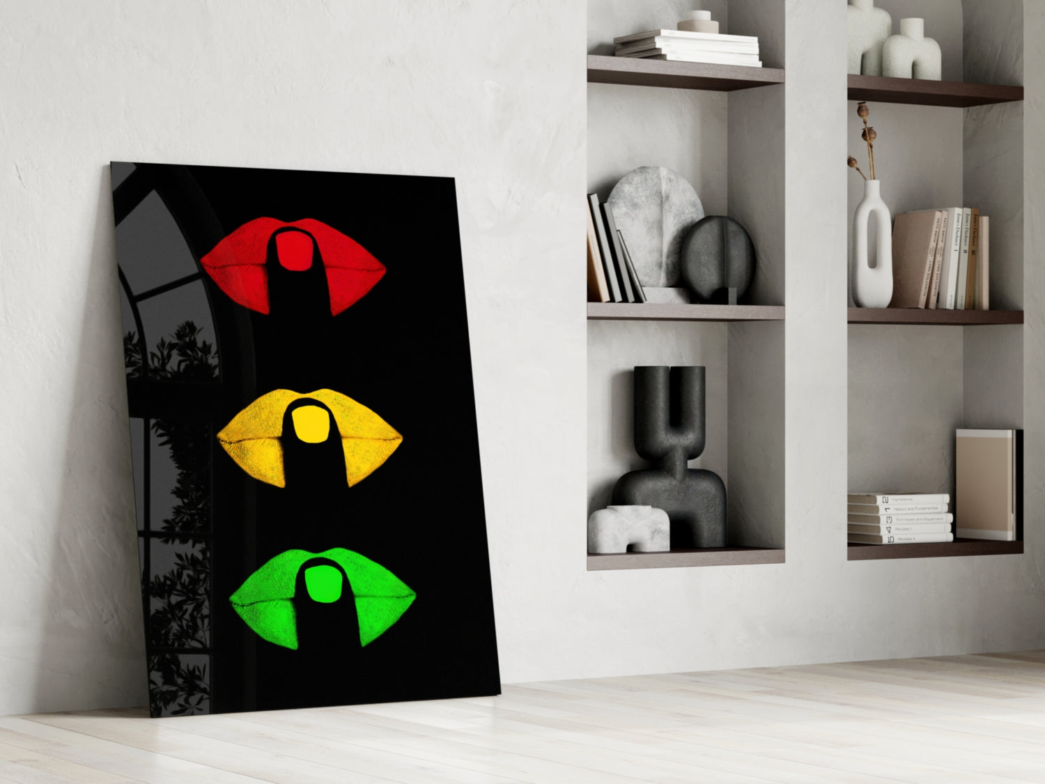 Insigneart USA Insigneart USA Colored Lips Glass Wall Art