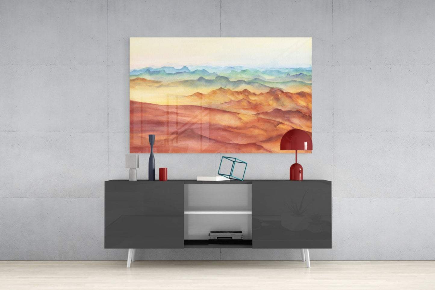 Insigneart USA Insigneart USA Abstract Mountains Glass Wall Art