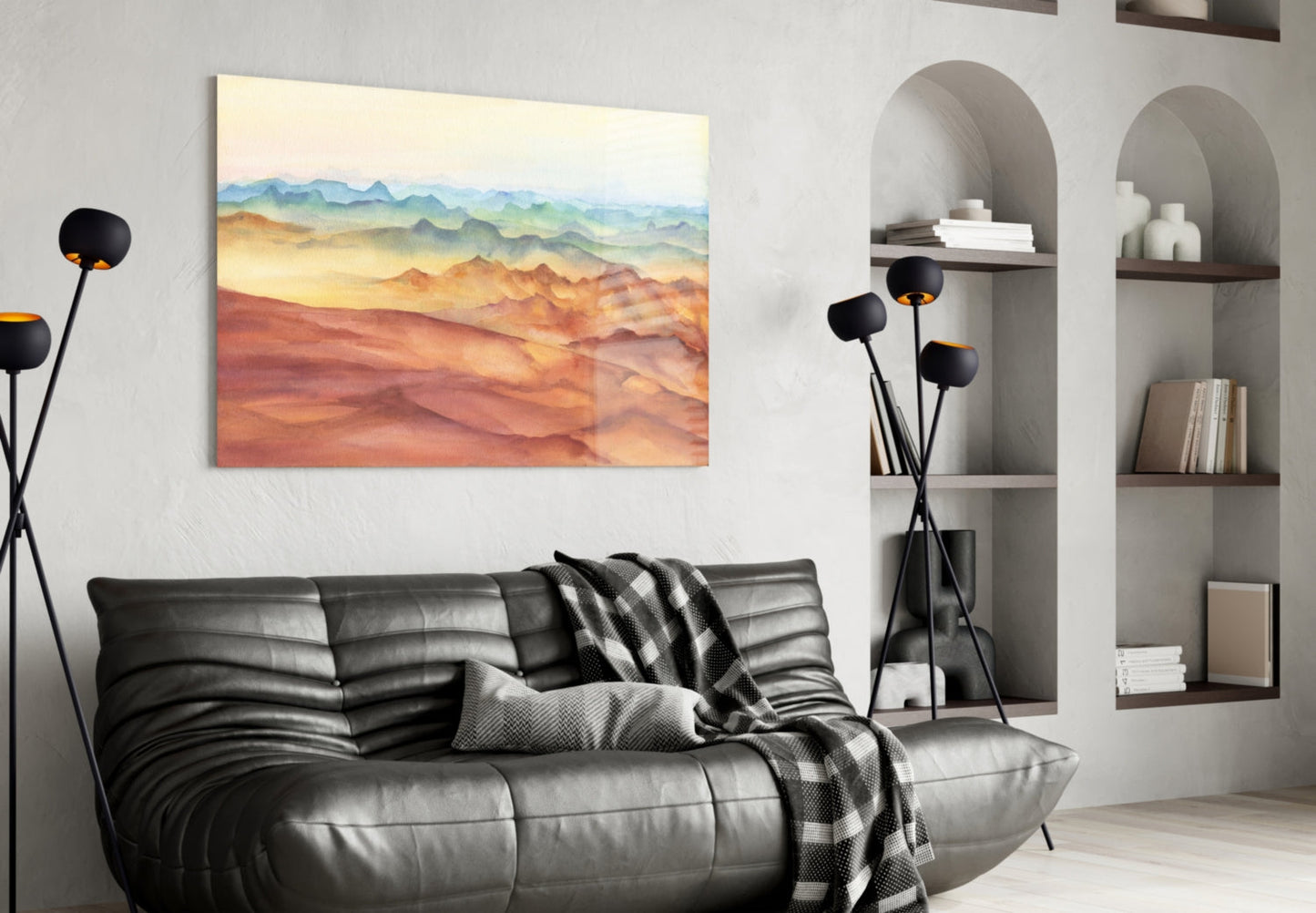 Insigneart USA Insigneart USA Abstract Mountains Glass Wall Art