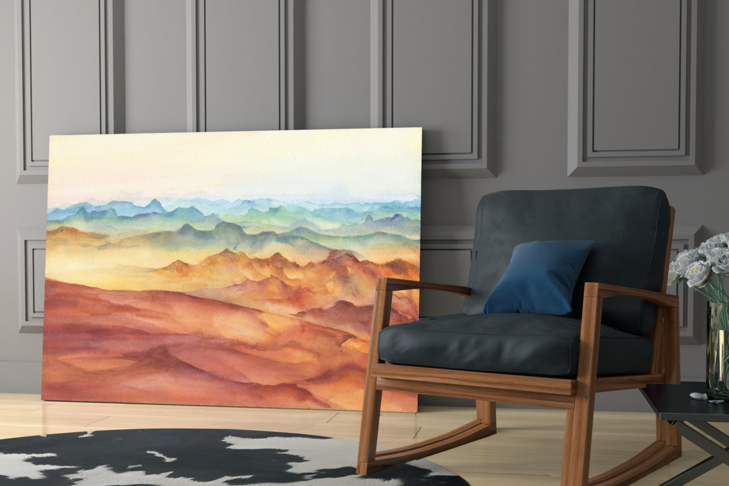 Insigneart USA Insigneart USA Abstract Mountains Glass Wall Art