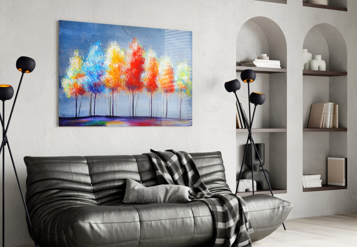 Insigneart USA Insigneart USA Drawing Trees Glass Wall Art