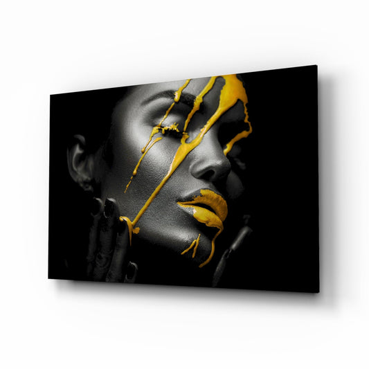 Insigneart USA Insigneart USA Yellow Paint Glass Art