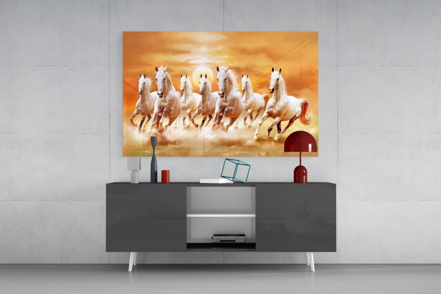 Insigneart USA Insigneart USA Running Horses Glass Art