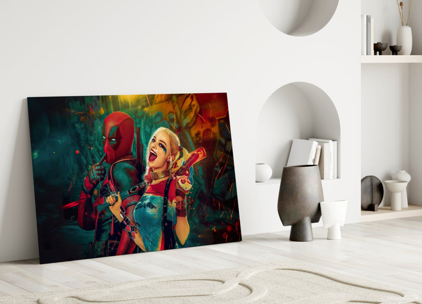 Insigneart USA Insigneart USA Harley Quinn and Deadpool Glass Art