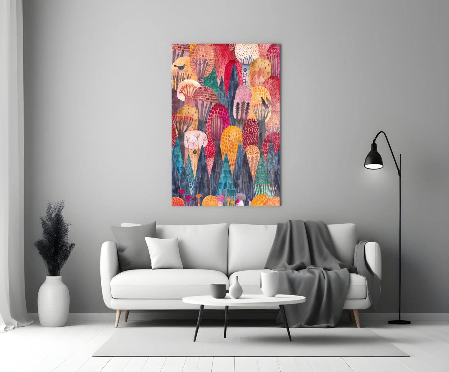Insigneart USA Insigneart USA Colorful Trees Glass Wall Art