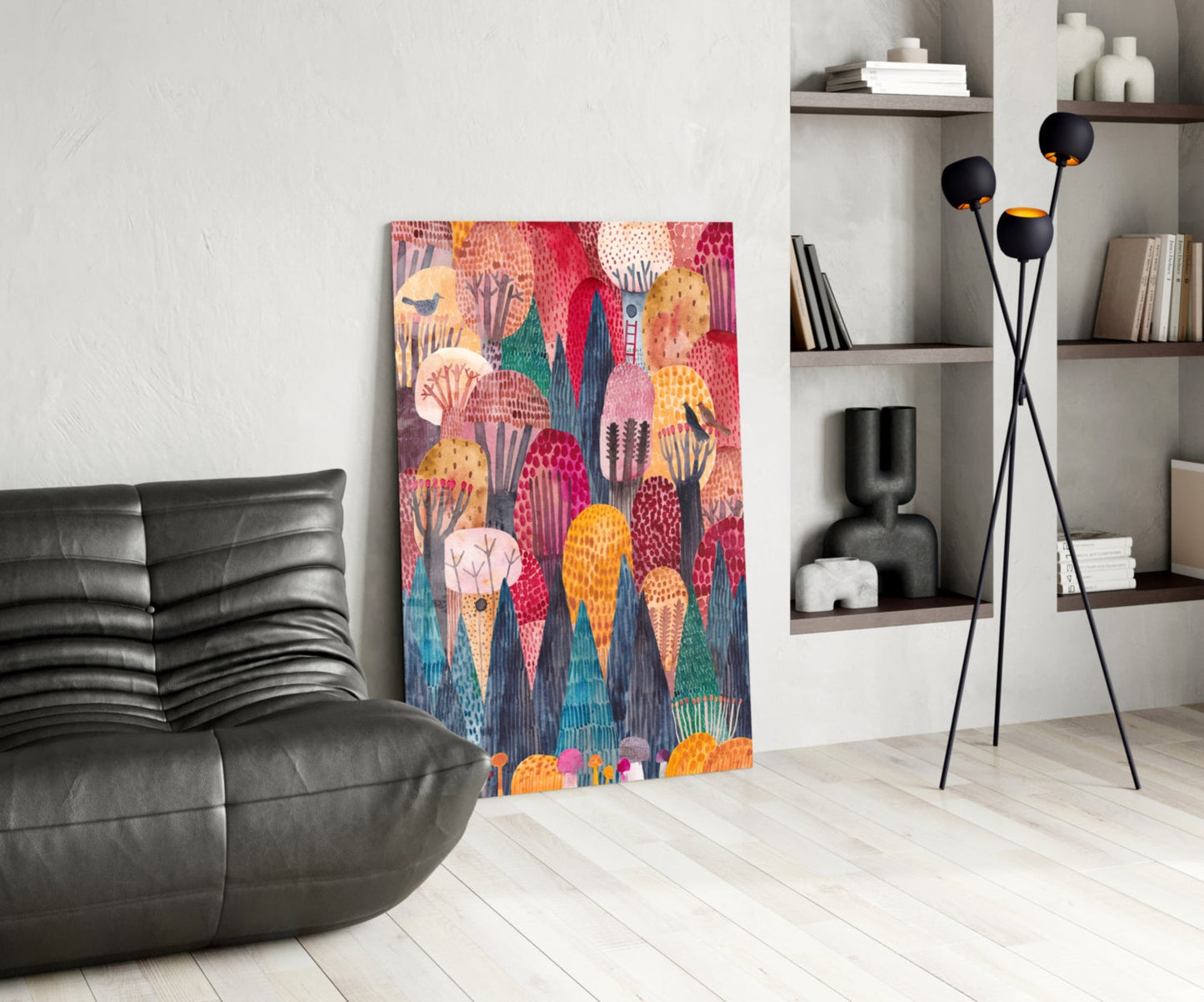 Insigneart USA Insigneart USA Colorful Trees Glass Wall Art