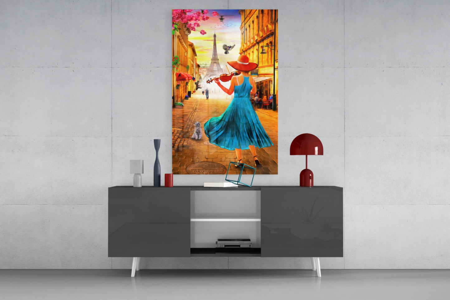 Insigneart USA Insigneart USA Eiffel and Music Glass Wall Art