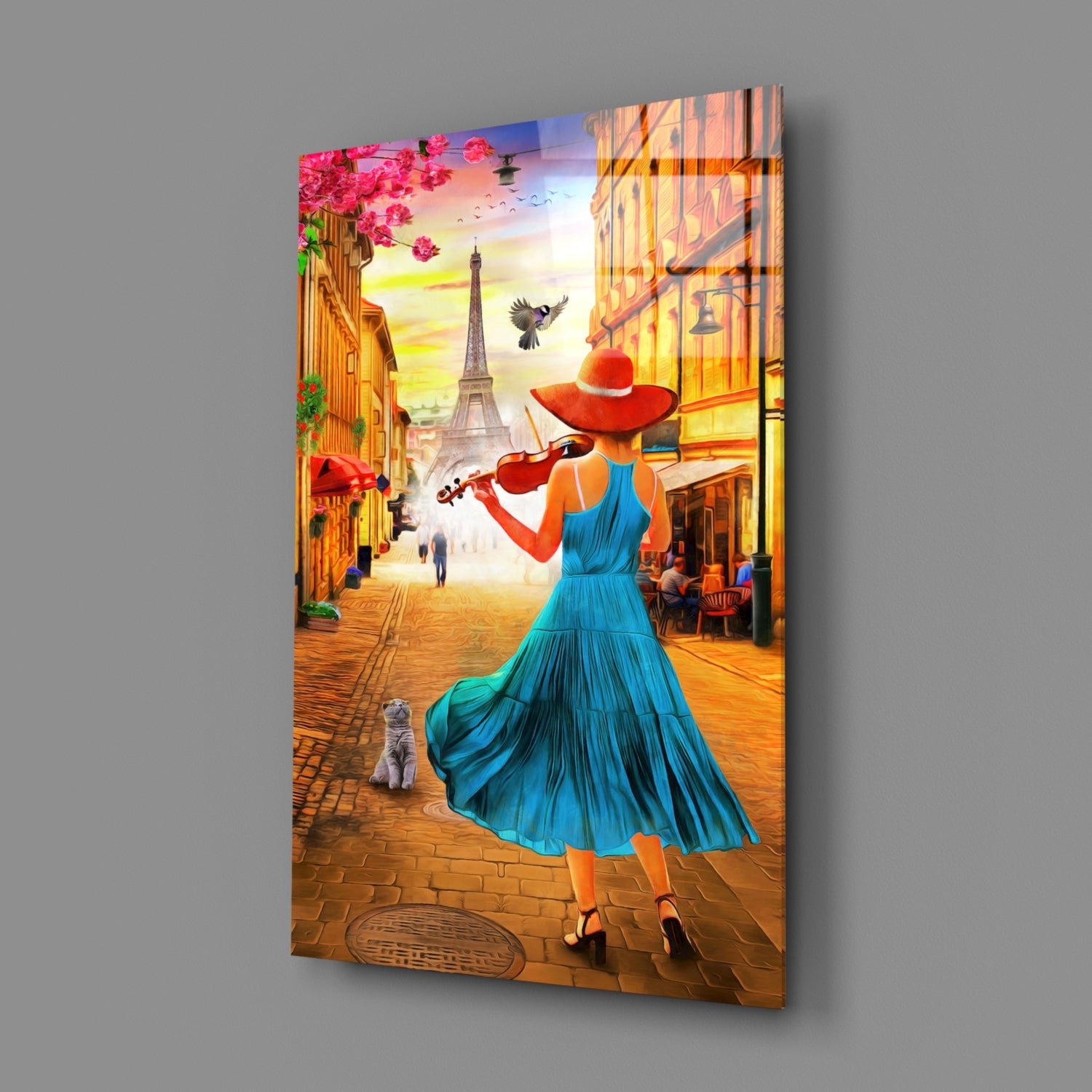 Insigneart USA Insigneart USA Eiffel and Music Glass Wall Art