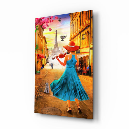Insigneart USA Insigneart USA Eiffel and Music Glass Wall Art