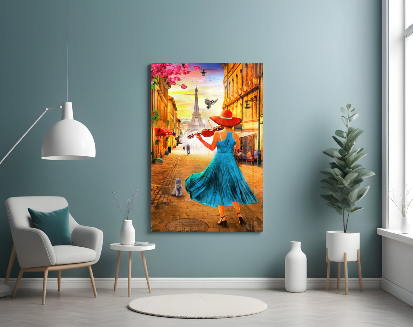 Insigneart USA Insigneart USA Eiffel and Music Glass Wall Art