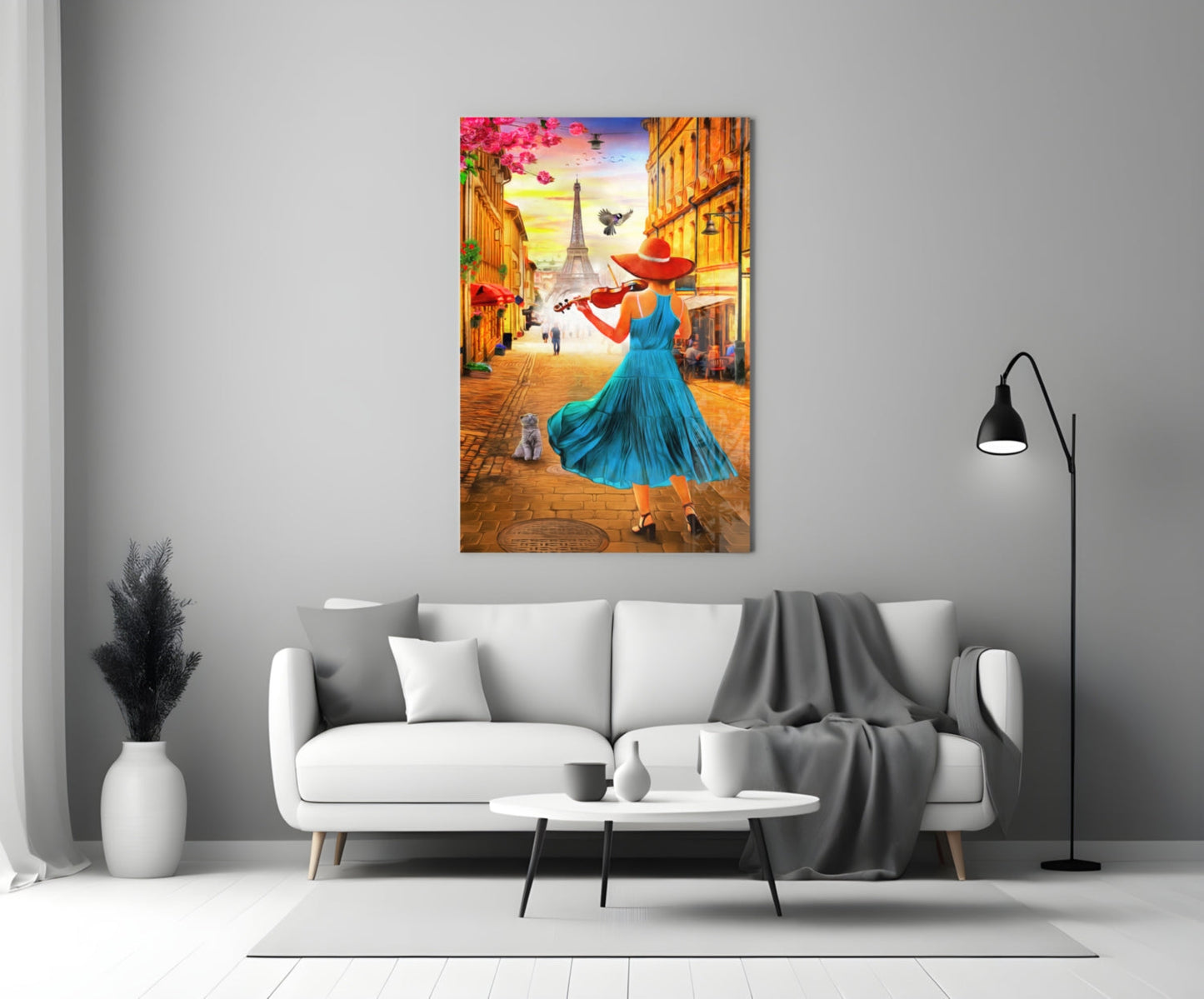 Insigneart USA Insigneart USA Eiffel and Music Glass Wall Art